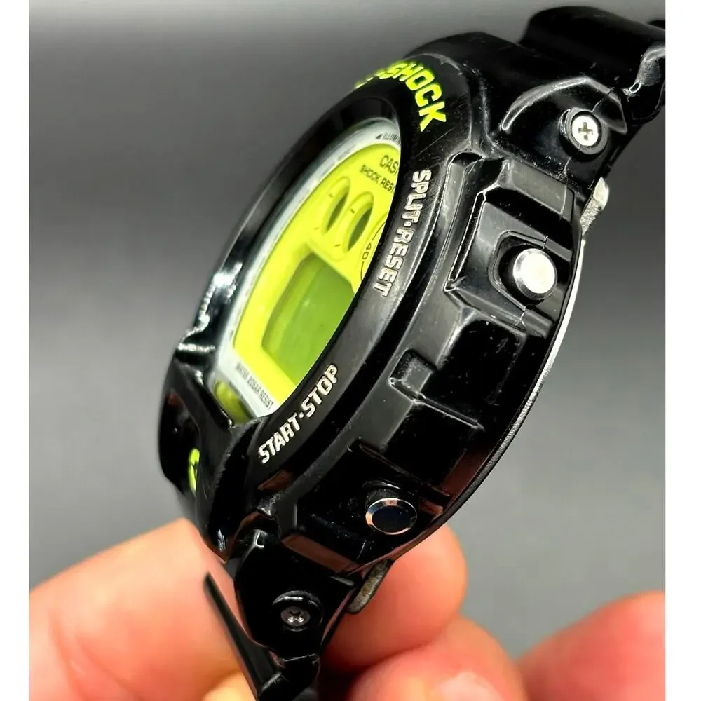 Casio G-Shock DW6900CS-1 Lime Green Glossy Black Digital Men's Watch
